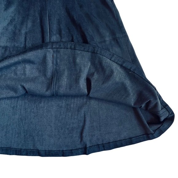 CeCe Cynthia Steffe Anthropologie Black Vegan Suede Fit and Flare Dress 10 - Picture 9 of 10